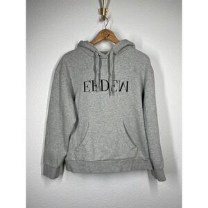 Erdem H&M Gray Logo Hoodie Medium M Spell Out Cotton
